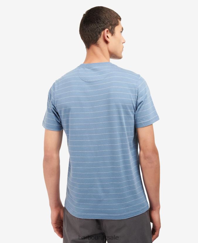 Hobson Striped T-Shirt Barbour Men R08LB6765 Clothing Whisper White