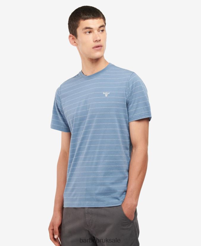 Hobson Striped T-Shirt Barbour Men R08LB6765 Clothing Whisper White