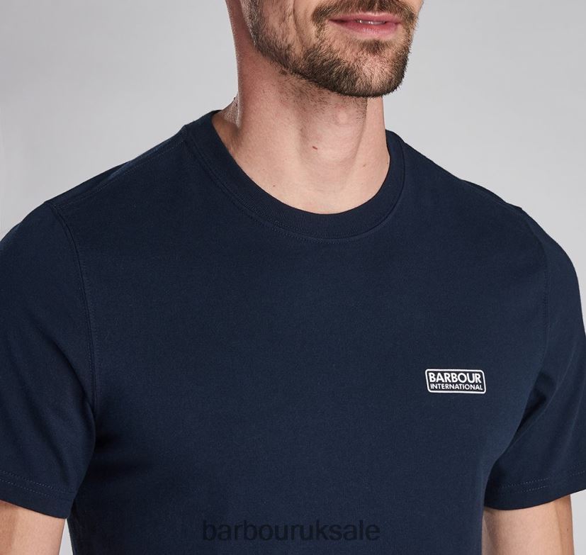 International T-Shirt Small Logo Barbour Men R08LB6766 Clothing Black