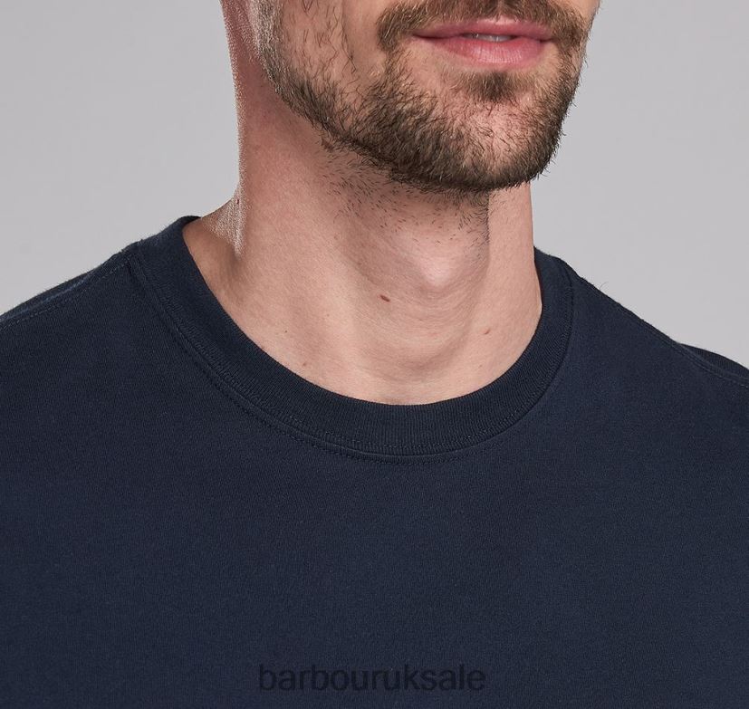 International T-Shirt Small Logo Barbour Men R08LB6766 Clothing Black