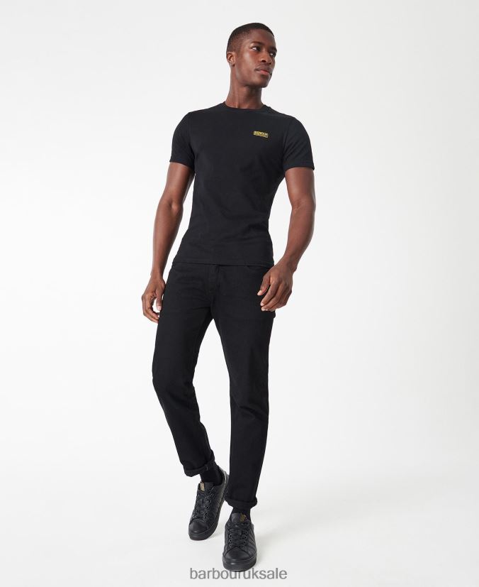 International T-Shirt Small Logo Barbour Men R08LB6787 Clothing Black