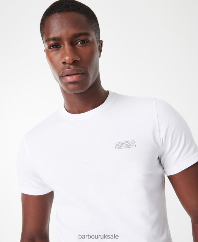 International T-Shirt Small Logo Barbour Men R08LB6799 Clothing Intense Orange