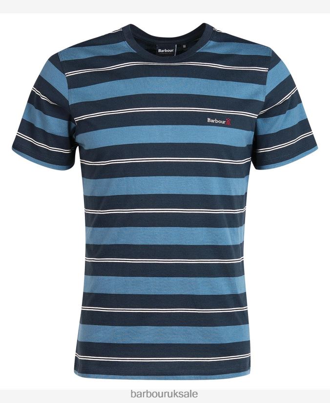 Kendray Stripe T-Shirt Barbour Men R08LB6819 Clothing Whisper White