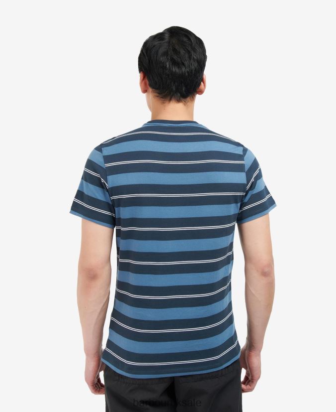 Kendray Stripe T-Shirt Barbour Men R08LB6819 Clothing Whisper White