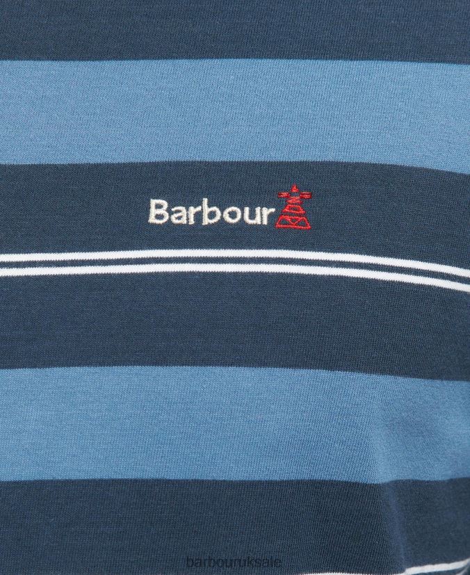 Kendray Stripe T-Shirt Barbour Men R08LB6819 Clothing Whisper White