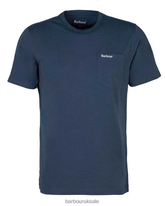 Langdon Pocket T-Shirt Barbour Men R08LB6918 Clothing Classic Navy
