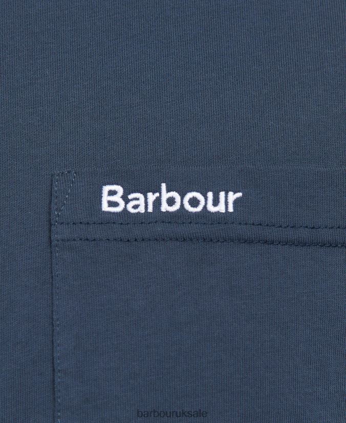 Langdon Pocket T-Shirt Barbour Men R08LB6918 Clothing Classic Navy