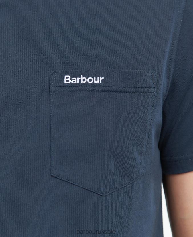 Langdon Pocket T-Shirt Barbour Men R08LB6918 Clothing Classic Navy