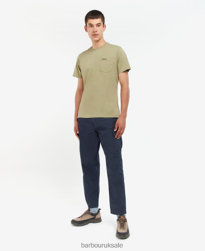 Langdon Pocket T-Shirt Barbour Men R08LB6935 Clothing Classic Navy