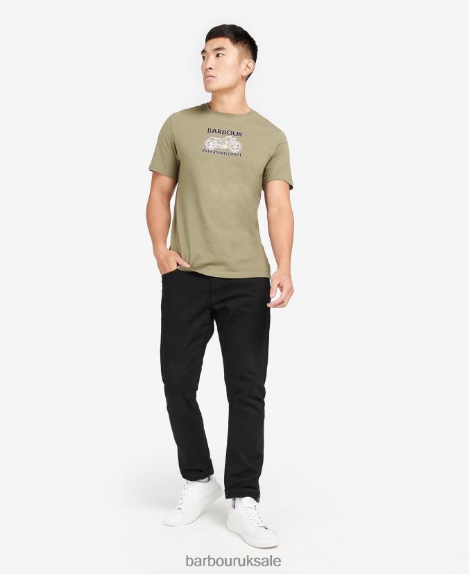 Lens Graphic-Print T-Shirt Barbour Men R08LB6905 Clothing Light Moss