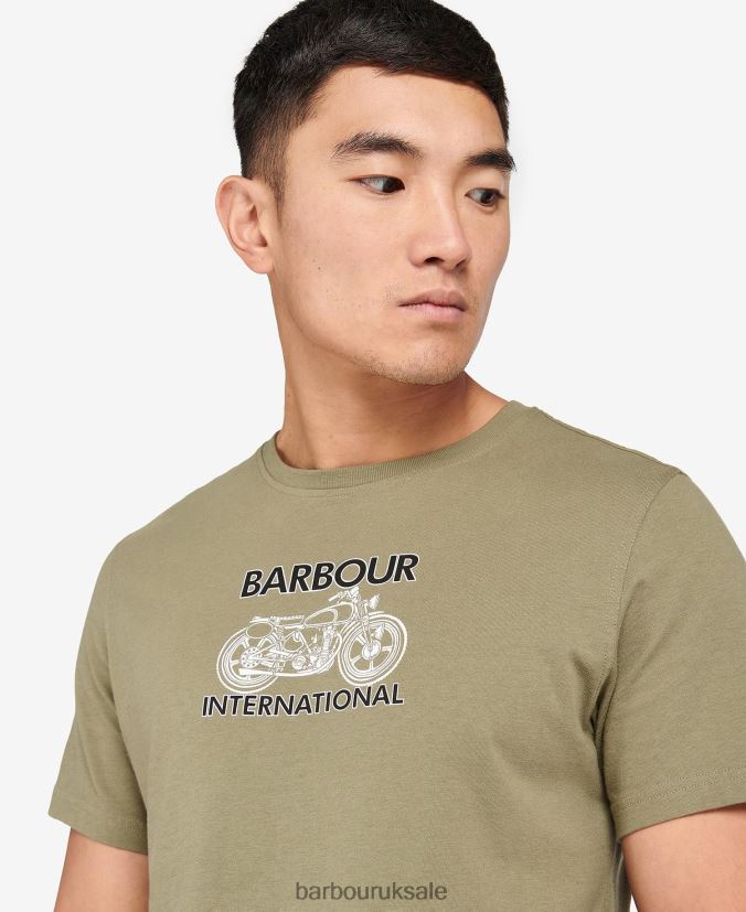 Lens Graphic-Print T-Shirt Barbour Men R08LB6905 Clothing Light Moss