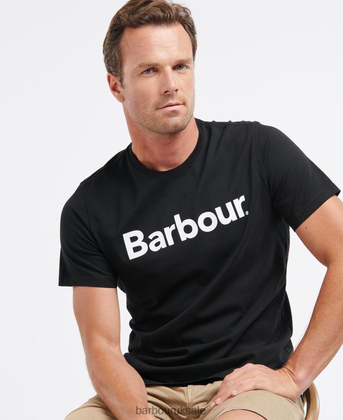 Logo T-Shirt Barbour Men R08LB6933 Clothing Coral Sands