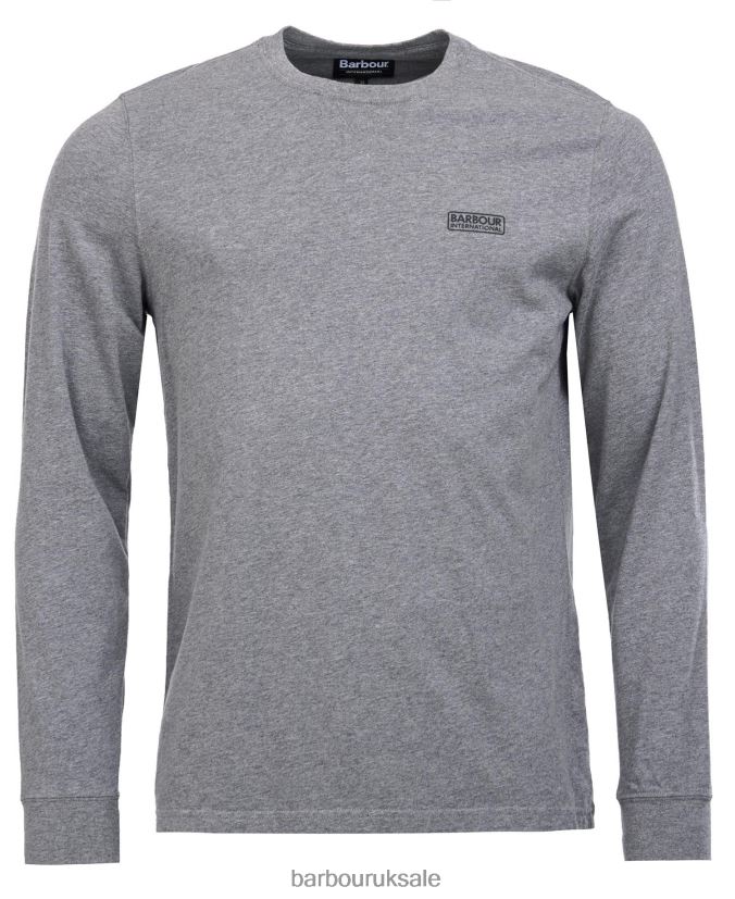 Long Sleeved Logo T-Shirt Barbour Men R08LB6899 Clothing Black