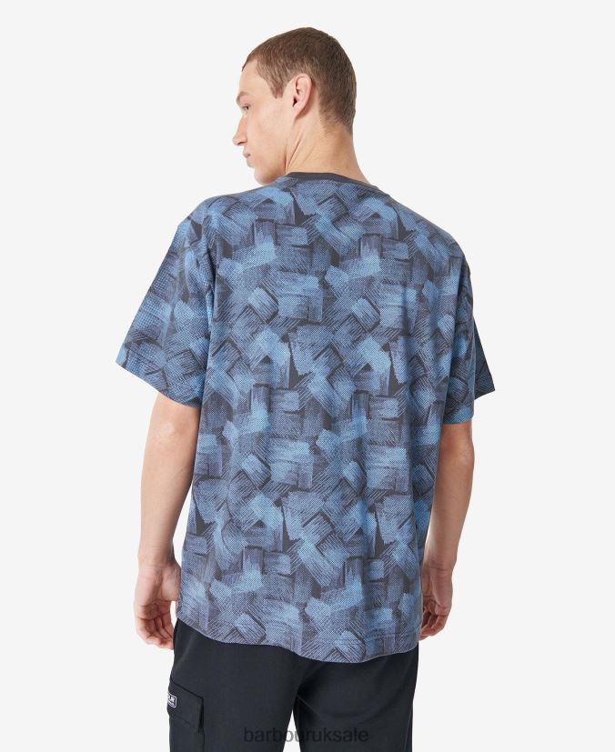 Maxwell Oversized T-Shirt Barbour Men R08LB6875 Clothing Charcoal