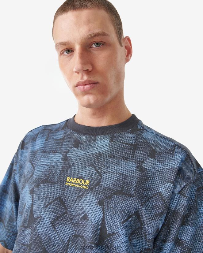 Maxwell Oversized T-Shirt Barbour Men R08LB6875 Clothing Charcoal