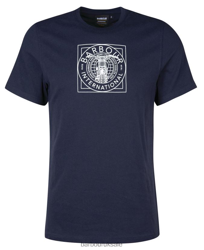 Miles Graphic-Print T-Shirt Barbour Men R08LB6835 Clothing Night Sky