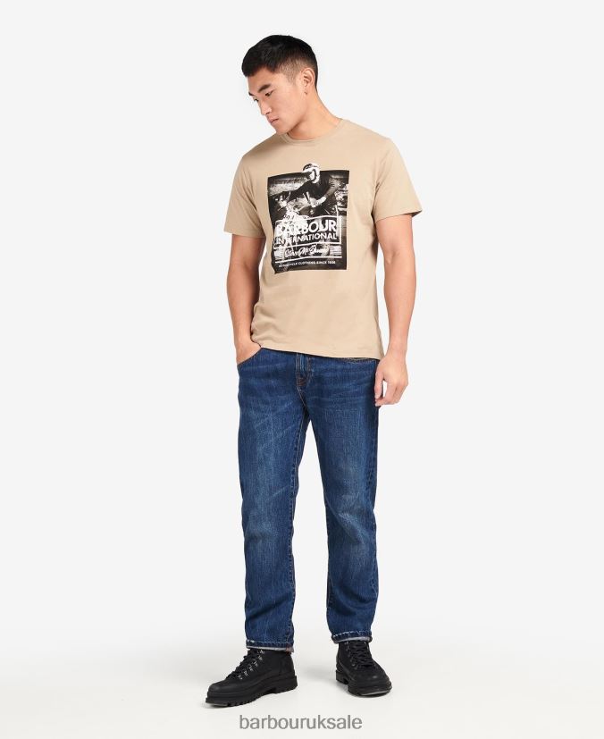 Morris Graphic T-Shirt Barbour Men R08LB6821 Clothing Whisper White
