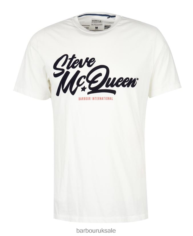 Murrey Graphic T-Shirt Barbour Men R08LB6855 Clothing Whisper White
