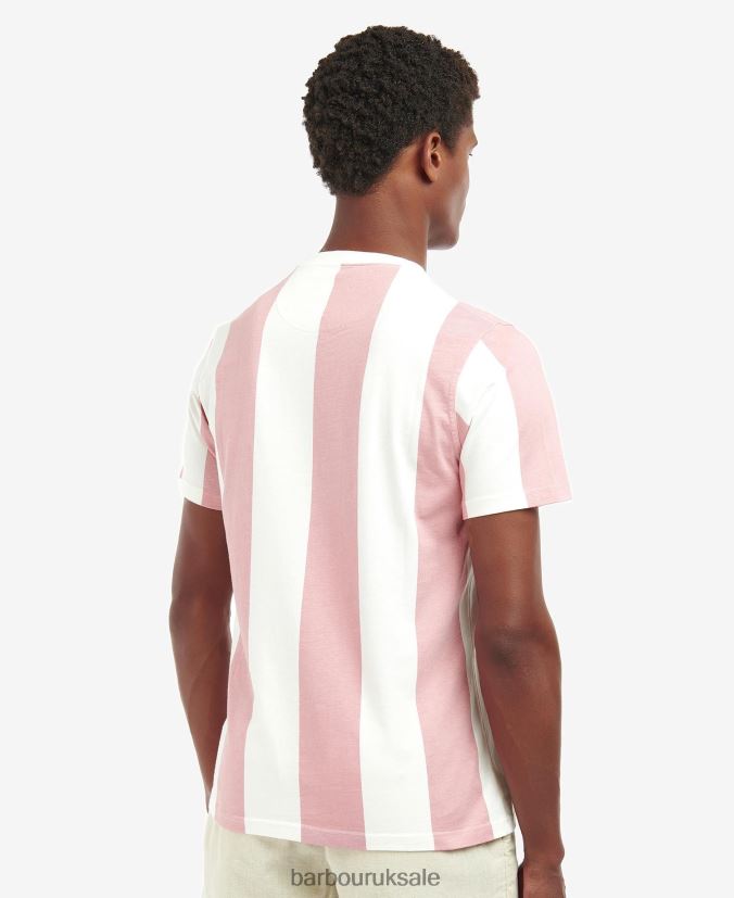Osborne Striped T-Shirt Barbour Men R08LB6806 Clothing Pink Salt