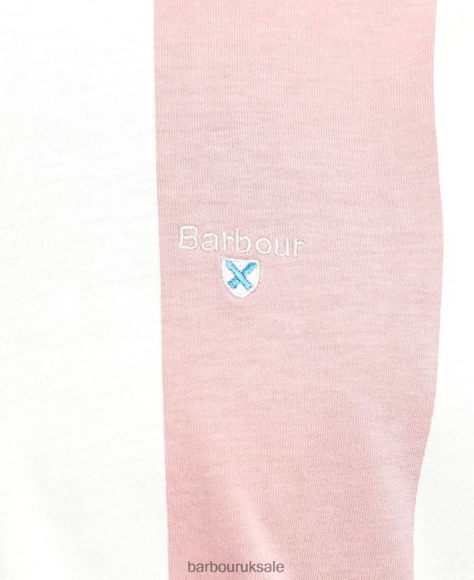 Osborne Striped T-Shirt Barbour Men R08LB6806 Clothing Pink Salt