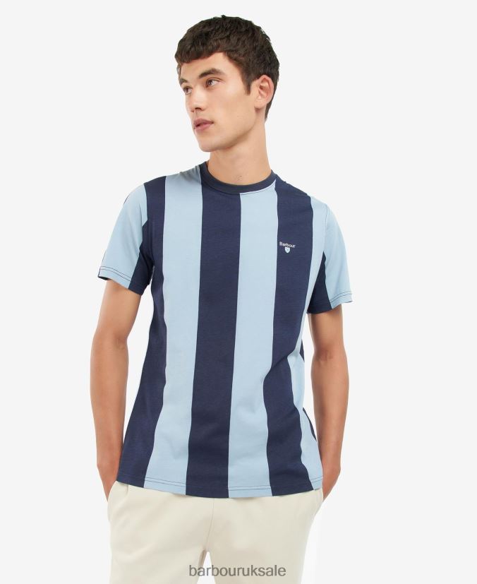 Osborne Striped T-Shirt Barbour Men R08LB6945 Clothing Pink Salt