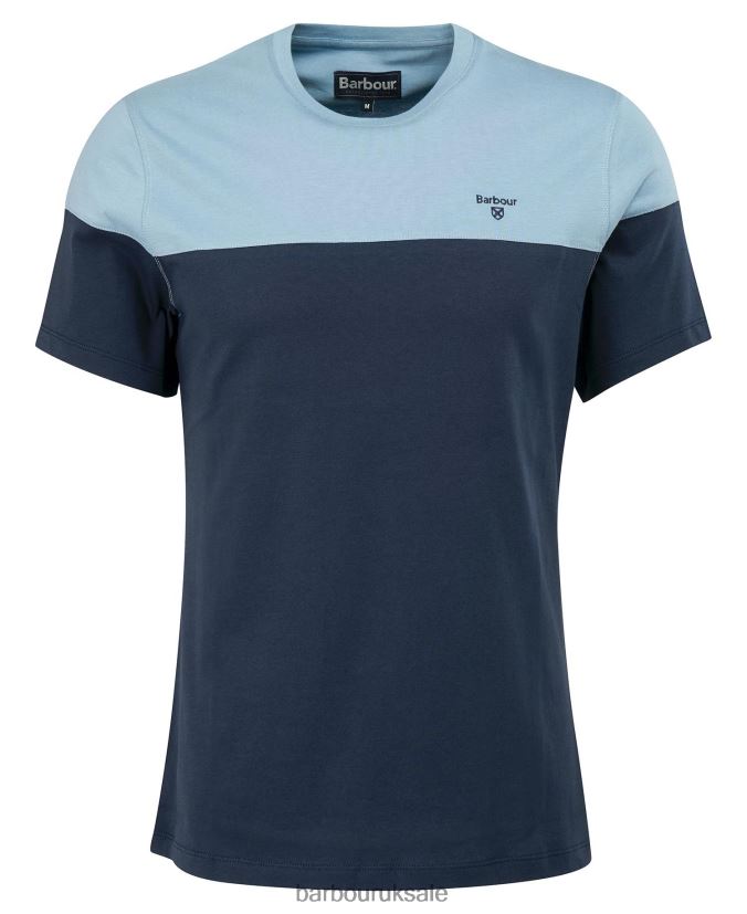 Owton Panelled T-Shirt Barbour Men R08LB6951 Clothing Classic Navy