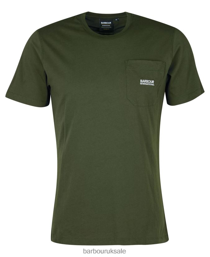 Radok Pocket T-Shirt Barbour Men R08LB6955 Clothing Forest