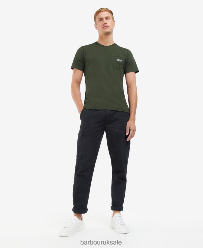 Radok Pocket T-Shirt Barbour Men R08LB6955 Clothing Forest