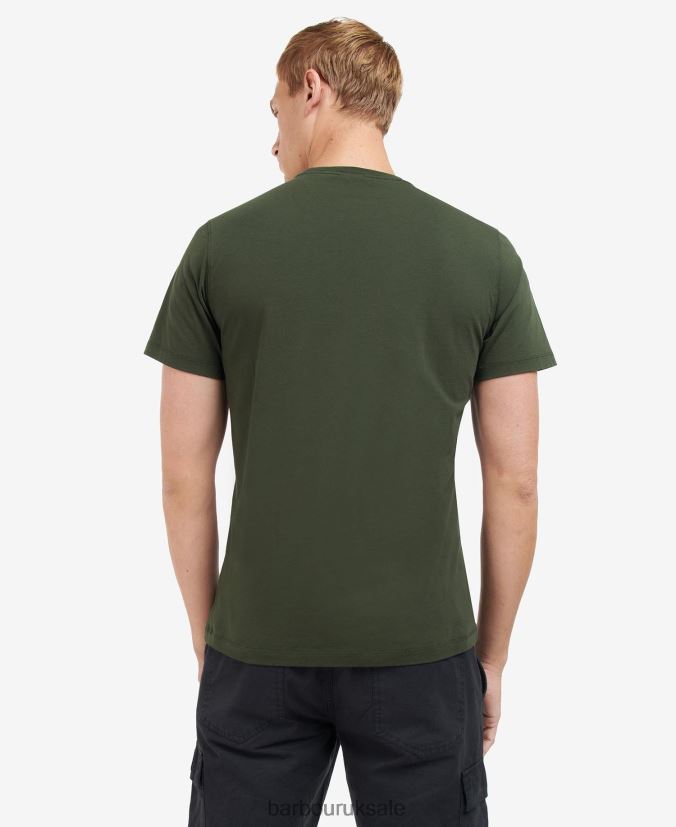 Radok Pocket T-Shirt Barbour Men R08LB6955 Clothing Forest