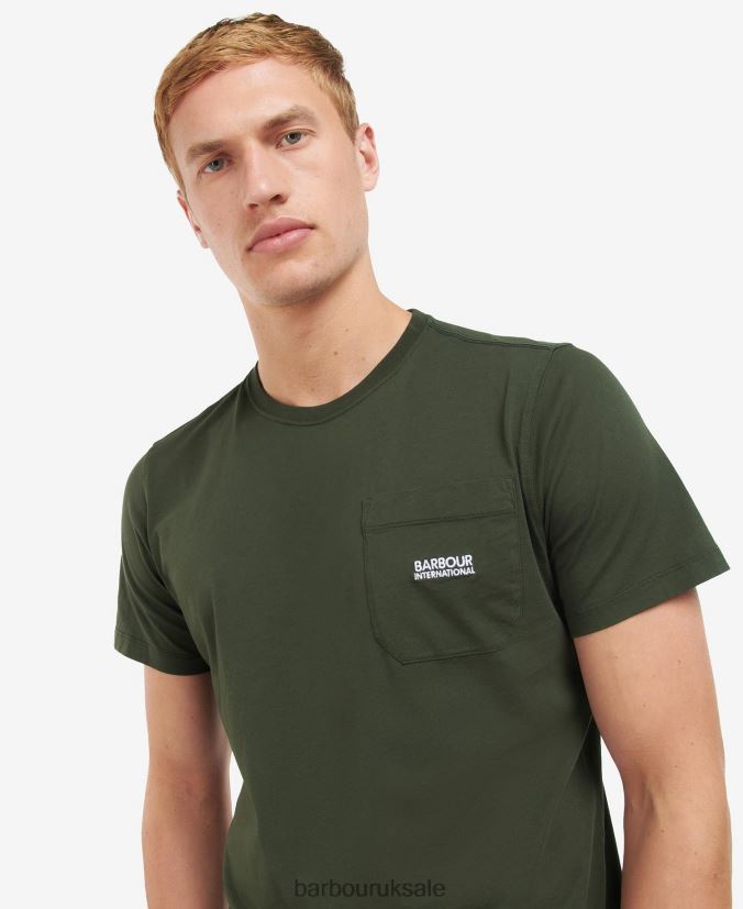 Radok Pocket T-Shirt Barbour Men R08LB6955 Clothing Forest