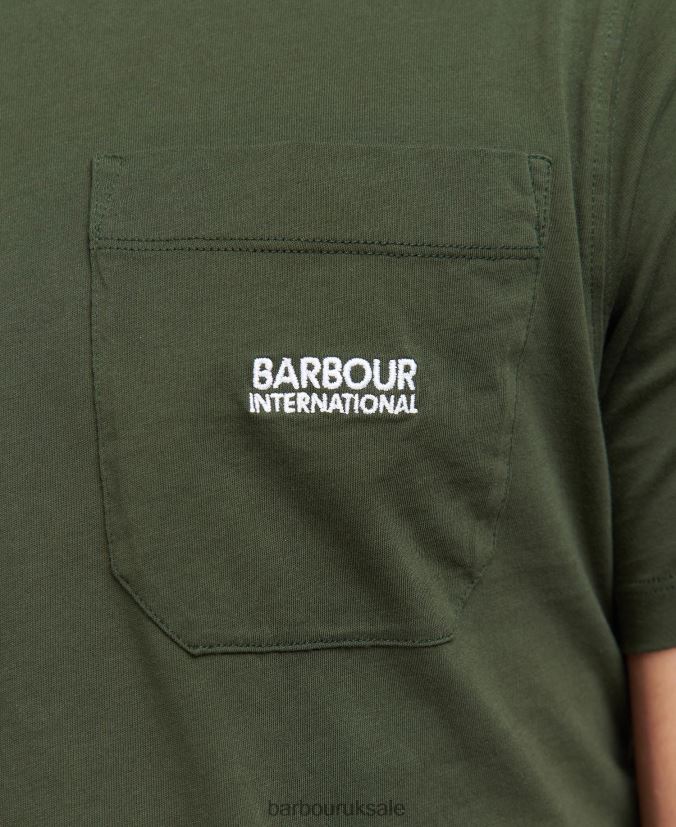 Radok Pocket T-Shirt Barbour Men R08LB6955 Clothing Forest