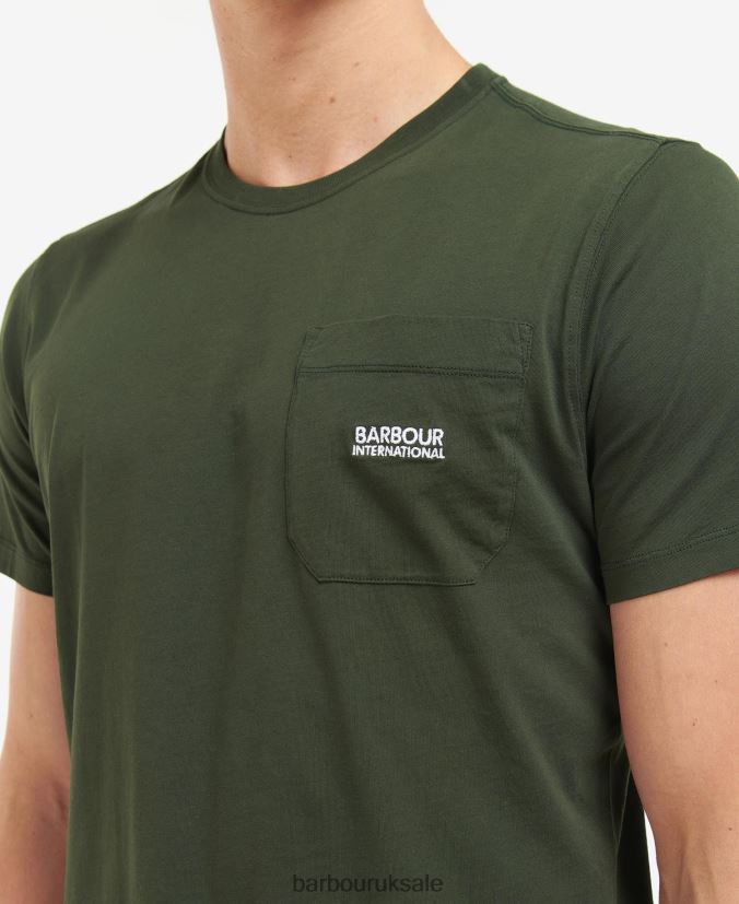 Radok Pocket T-Shirt Barbour Men R08LB6955 Clothing Forest
