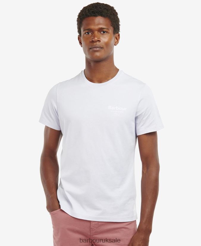 Satley Graphic-Print T-Shirt Barbour Men R08LB6964 Clothing Bleached Olive