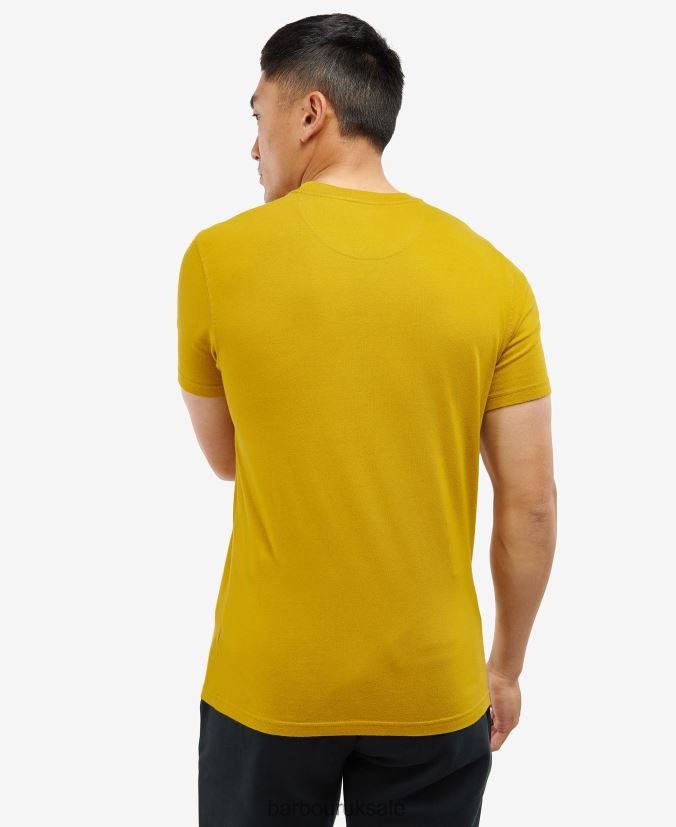 Small Logo T-Shirt Barbour Men R08LB6974 Clothing Mustard Bark