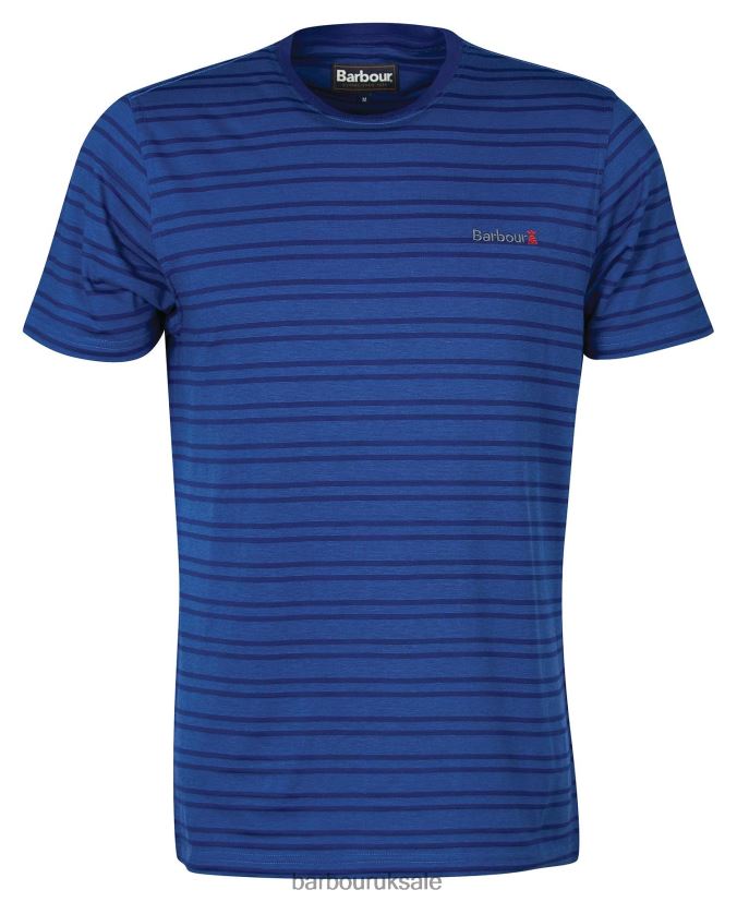 Stainton Striped T-Shirt Barbour Men R08LB6853 Clothing Inky Blue