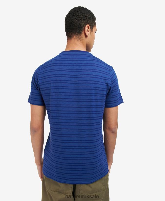 Stainton Striped T-Shirt Barbour Men R08LB6853 Clothing Inky Blue