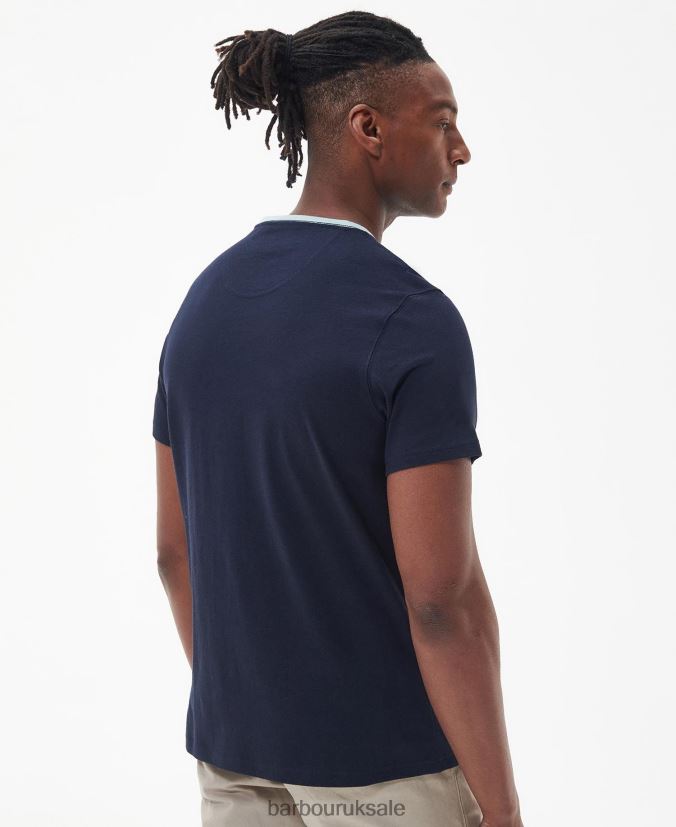 Steaford Panel T-Shirt Barbour Men R08LB6763 Clothing Classic White