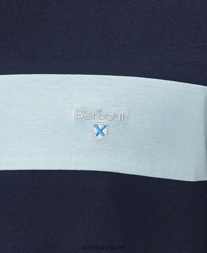 Steaford Panel T-Shirt Barbour Men R08LB6763 Clothing Classic White