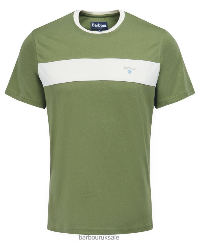 Steaford Panel T-Shirt Barbour Men R08LB6788 Clothing Classic White