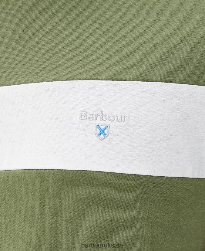Steaford Panel T-Shirt Barbour Men R08LB6788 Clothing Classic White