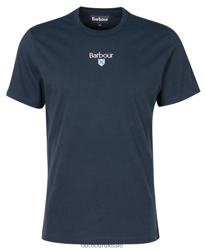 Stockton Logo T-Shirt Barbour Men R08LB6793 Clothing Classic Navy
