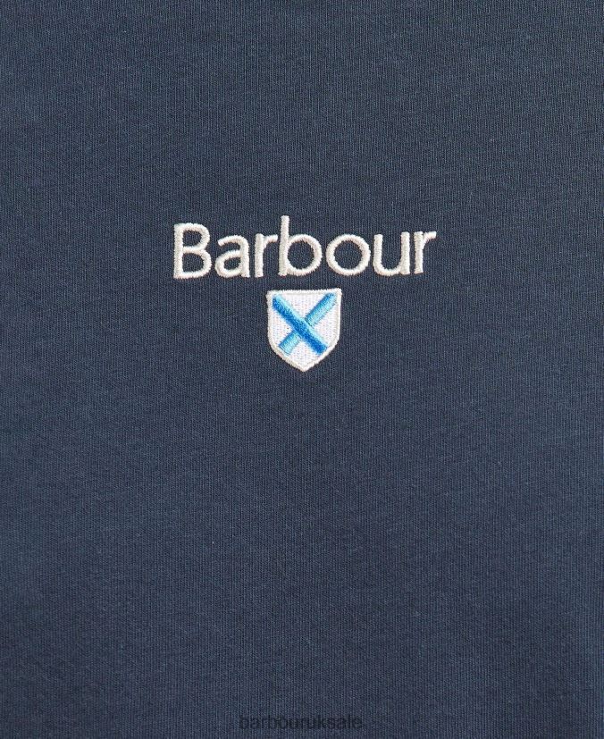 Stockton Logo T-Shirt Barbour Men R08LB6793 Clothing Classic Navy