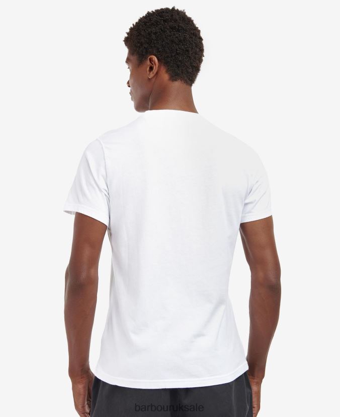 Stockton Logo T-Shirt Barbour Men R08LB6829 Clothing Classic Navy