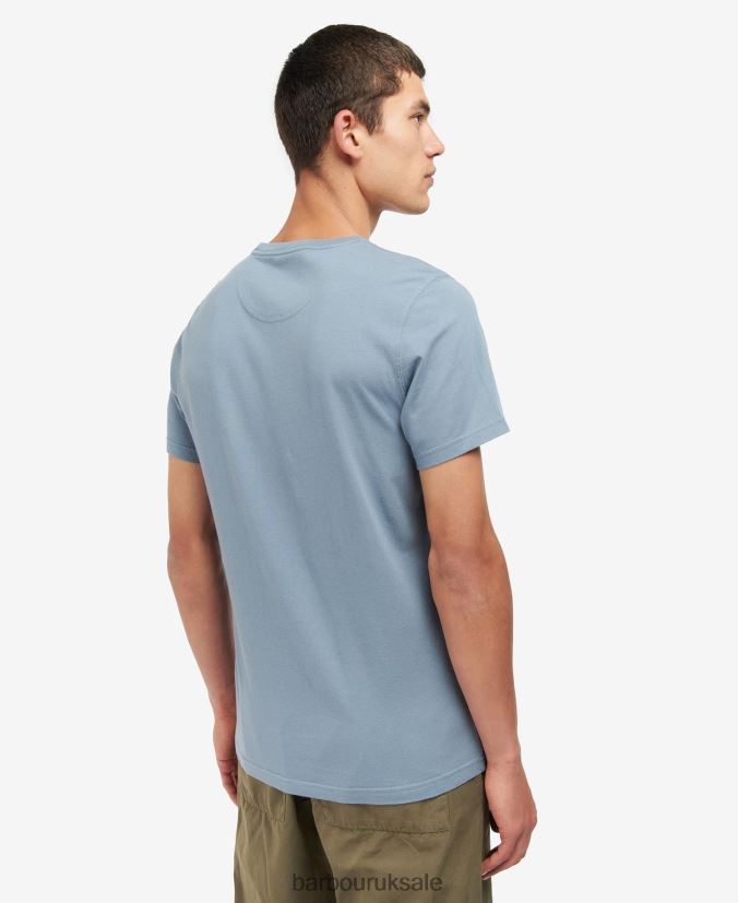 Stockton Logo T-Shirt Barbour Men R08LB6950 Clothing Classic Navy