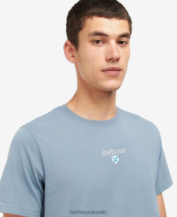 Stockton Logo T-Shirt Barbour Men R08LB6950 Clothing Classic Navy