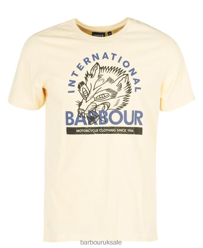 Thrift Graphic-Print T-Shirt Barbour Men R08LB6840 Clothing Pale Sky