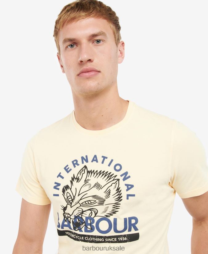Thrift Graphic-Print T-Shirt Barbour Men R08LB6840 Clothing Pale Sky