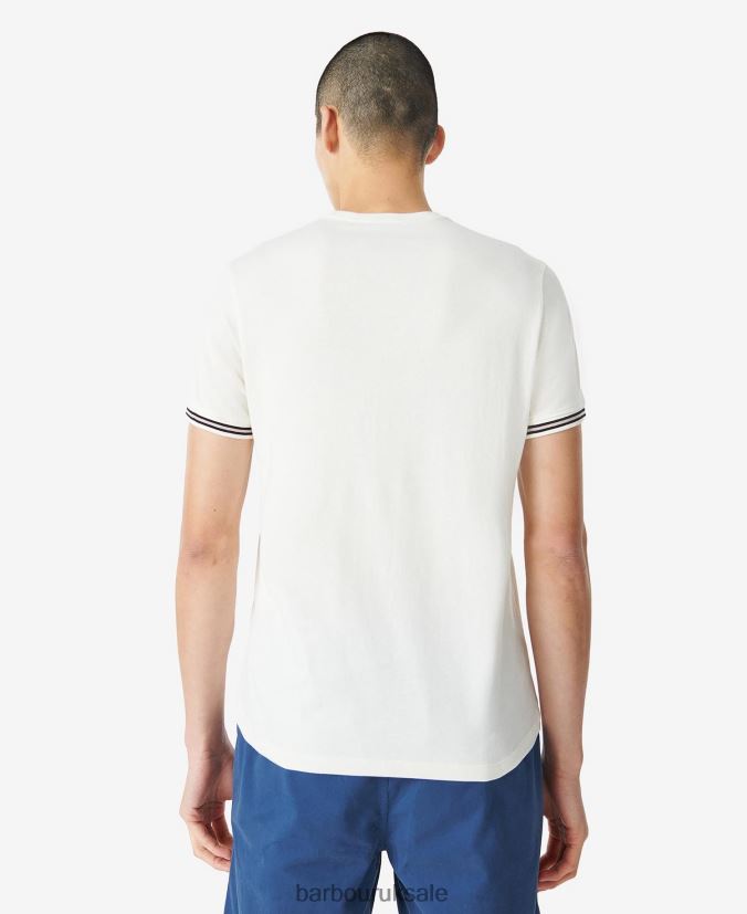 Torque Tipped T-Shirt Barbour Men R08LB6894 Clothing Whisper White
