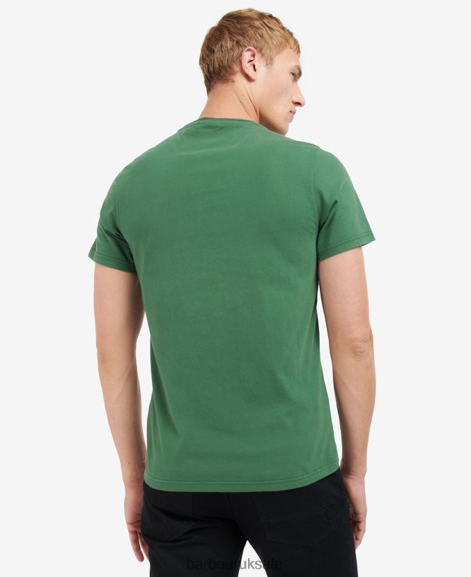 Vantage Graphic-Print T-Shirt Barbour Men R08LB6824 Clothing Racing Green