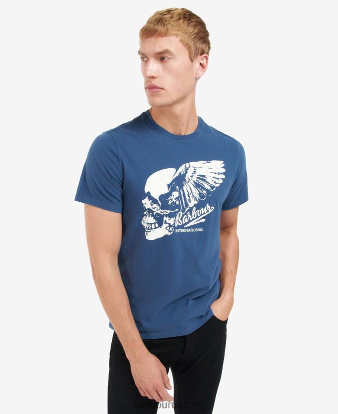 Vantage Graphic-Print T-Shirt Barbour Men R08LB6929 Clothing Racing Green